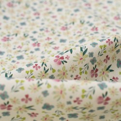 Tela de algodón florecillas primavera detalle