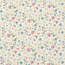 Tela de algodón florecillas primavera lisa