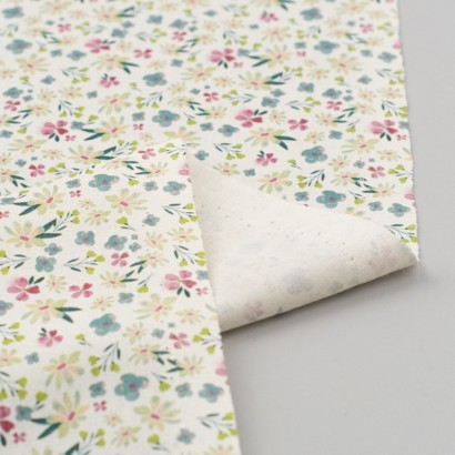 Tela de algodón florecillas primavera reves