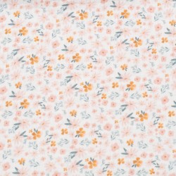 Tela de muselina florecillas primavera lisa