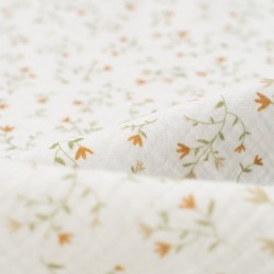 Tela de muselina ramitas botanicas detalle