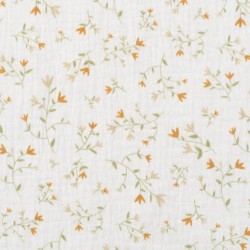 Tela de muselina ramitas botanicas lisa