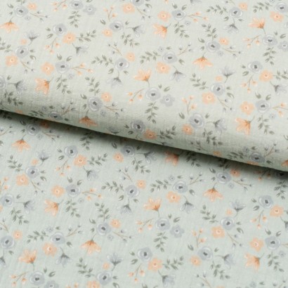 Tela de muselina flores acuarela lomo