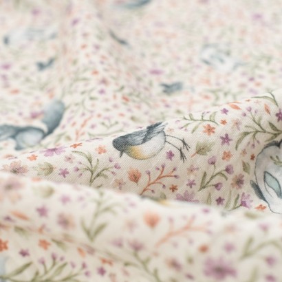 Tela de muselina bosque encantado detalle