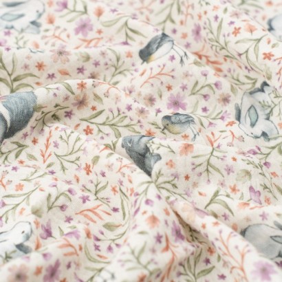 Tela de muselina bosque encantado textura