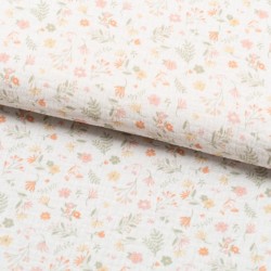 Tela de muselina flores silvestres lomo