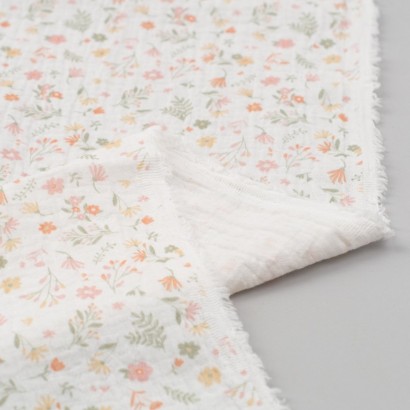 Tela de muselina flores silvestres reves