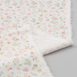 Tela de muselina flores silvestres reves