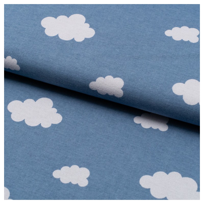 Tela de franela nubes lomo