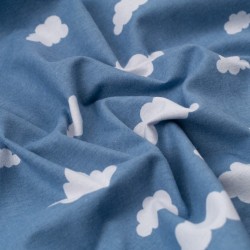 Tela de franela nubes textura