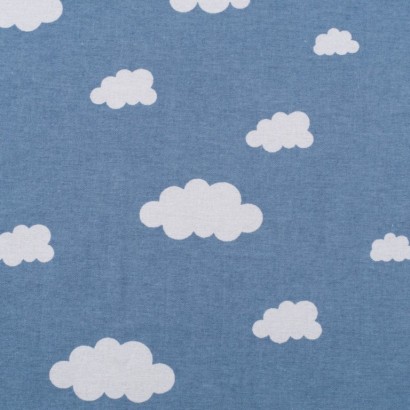 Tela de franela nubes lisa