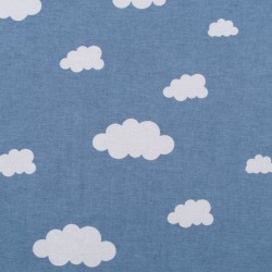 Tela de franela nubes lisa