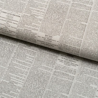 Tela de agodón periodico lomo