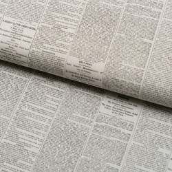 Tela de agodón periodico lomo