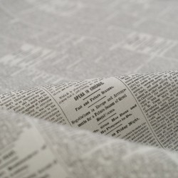 Tela de agodón periodico detalle