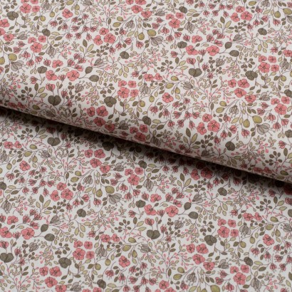 Tela de viyela flores otoñales lomo