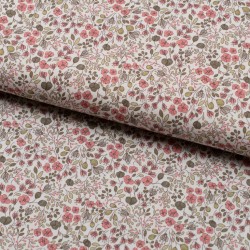 Tela de viyela flores otoñales lomo