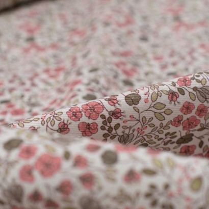 Tela de viyela flores otoñales detalle