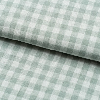 Tela de muselina doble gasa vichy lomo