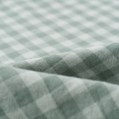 Tela de muselina doble gasa vichy detalle