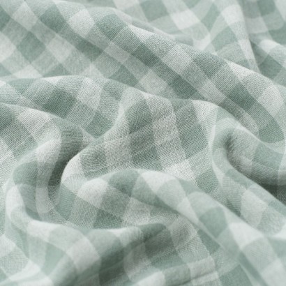Tela de muselina doble gasa vichy textura