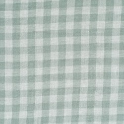 Tela de muselina doble gasa vichy lisa