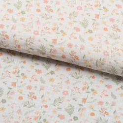 Tela de muselina flores silvestres lomo