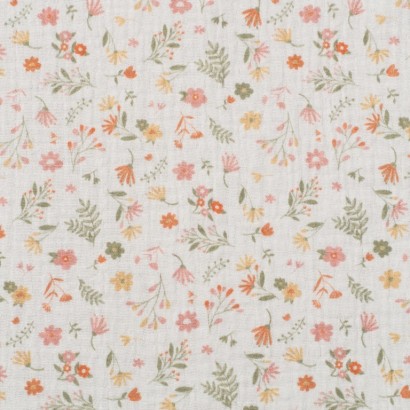 Tela de muselina flores silvestres lisa