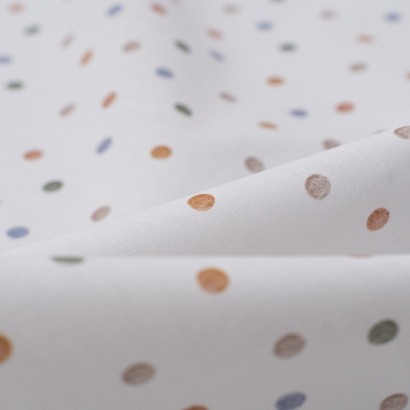 Tela de algodon topos colores detalle