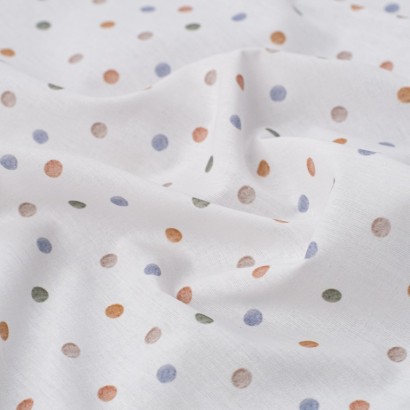 Tela de algodon topos colores textura