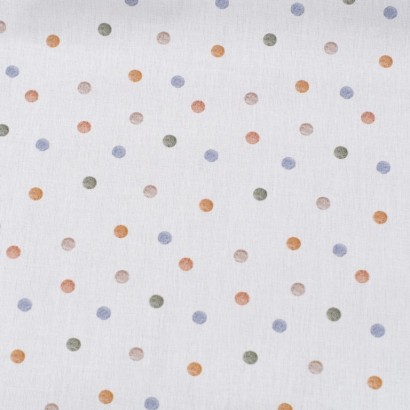 Tela de algodon topos colores lisa