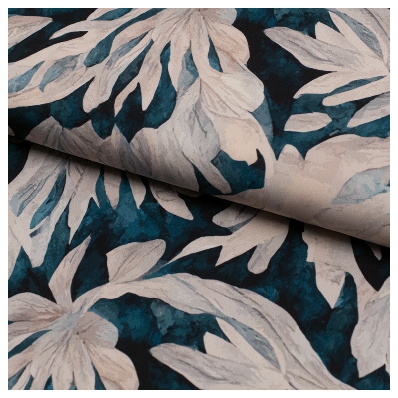 Tela de crepe flores grandes lomo