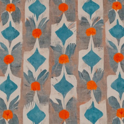 Tela de crepe flores abstractas lisa