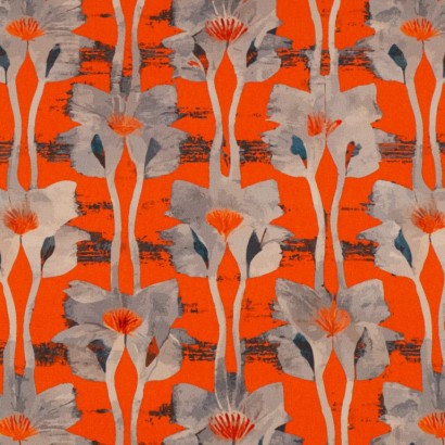 Tela de crepe flores expresivas lisa