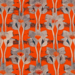 Tela de crepe flores expresivas lisa