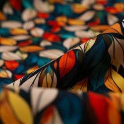 Tela de crepe hojas multiformato detalle