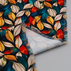 Tela de crepe hojas multiformato revés