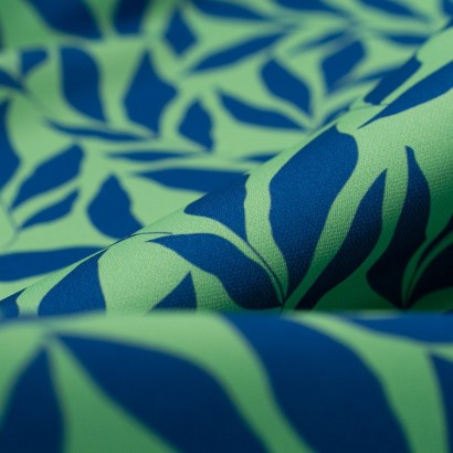 Tela de crepe hojas graficas detalle