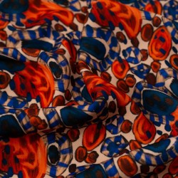 Tela de crepe estampado abstracto textura