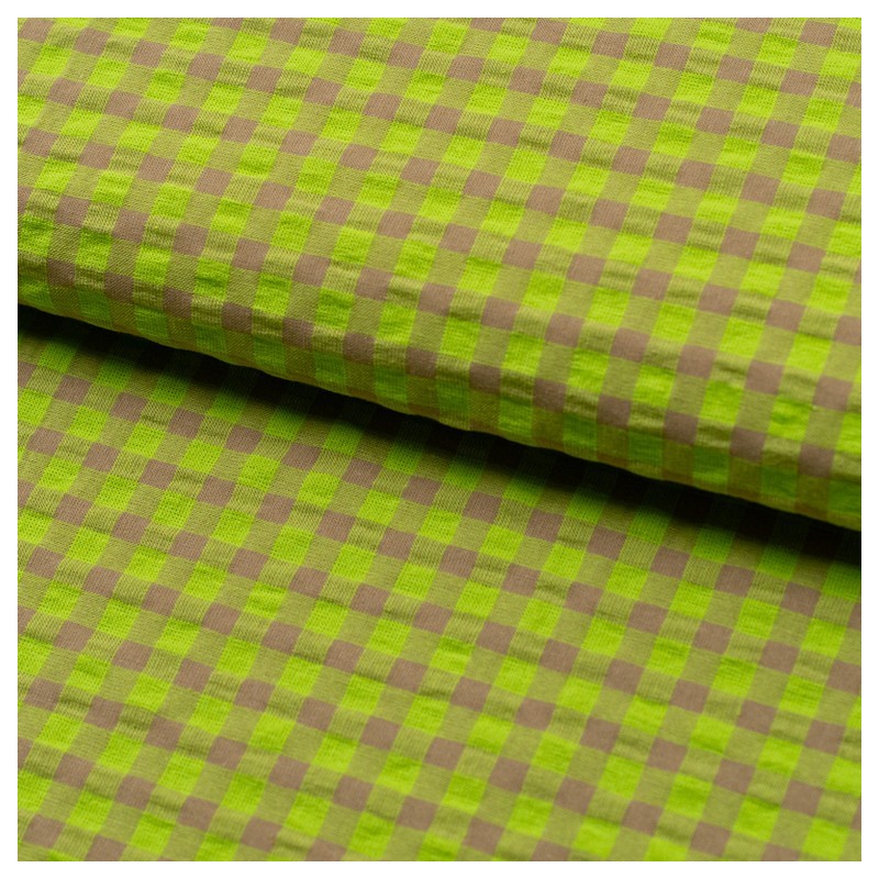 Seersucker vichy fluor lomo lima