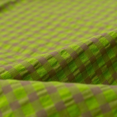 Seersucker vichy fluor detalle lima