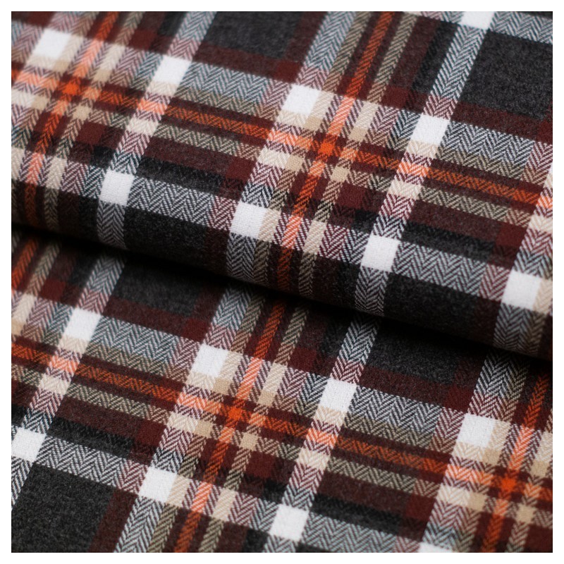 Tela de franela tartan entrelazado lomo