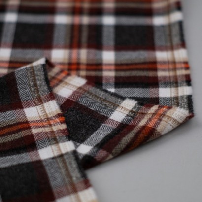 Tela de franela tartan entrelazado revés