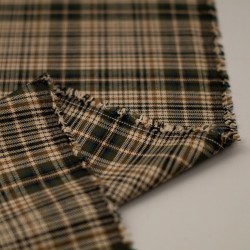 Tela de sarga cuadro escocés revés