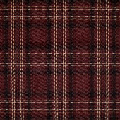 Tela de sarga tartan granate lisa