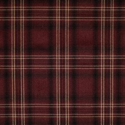 Tela de sarga tartan granate lisa