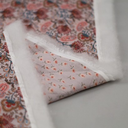 Tela acolchada reversible cachemir reves coral
