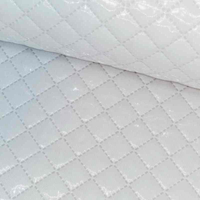 Tela de piqué plastificado blanco lomo Tela de piqué plastificado blanco lomo