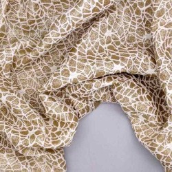 Tela de lamé malla de telaraña textura dorado