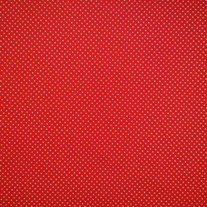 Tela de algodón de topos 3mm rojo blanco